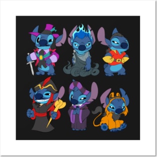 90's Kids Halloween Time Stitch Posters and Art